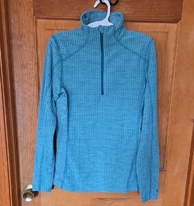 Columbua Women's Green Quarter-Zip Sweater